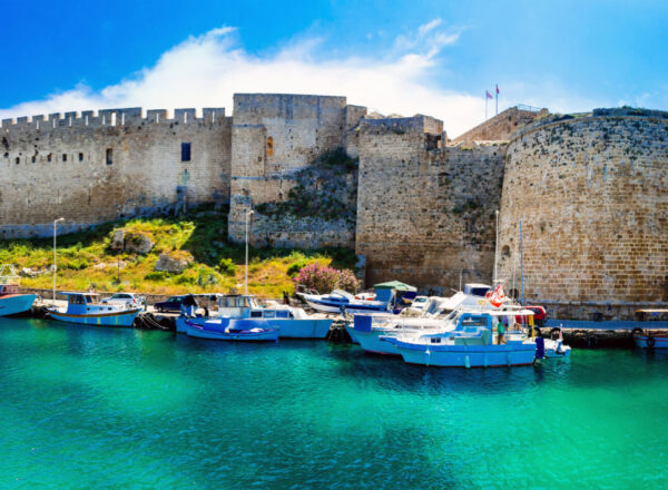 Landmarks of Cyprus - medieval fortress in Kyrenia, turkish part